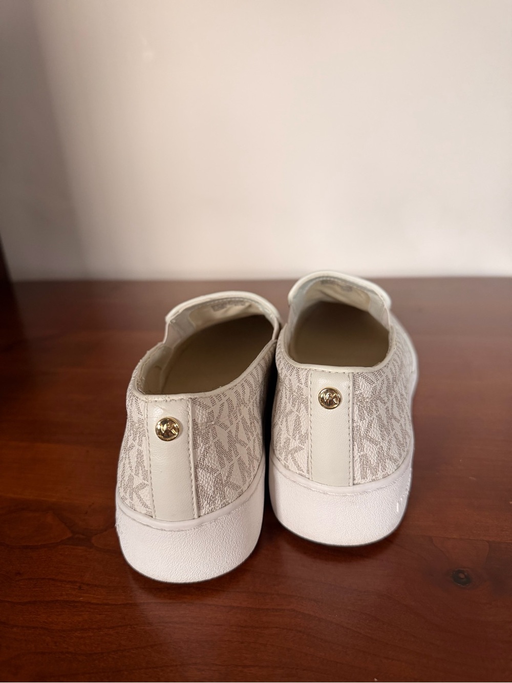 Michael Kors Women’s KEATON Slip-On Sneakers in Light Beige - Picture 4 of 5